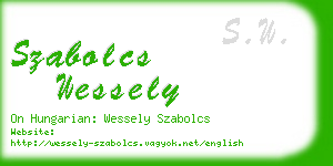 szabolcs wessely business card